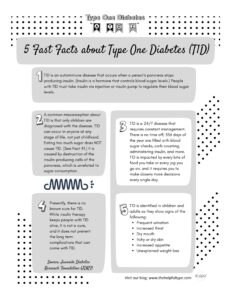 Type One Diabetes A-Z Handouts MASL T1D Fact Sheet